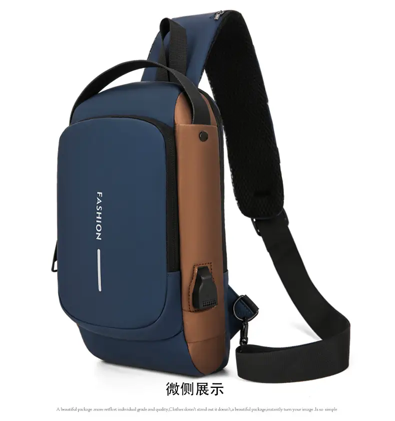 Fashionable Men's Anti-Theft Crossbody Bag Large Capacity — feature 24