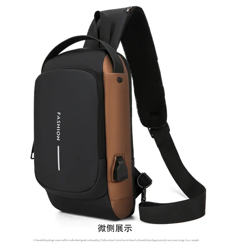 Fashionable Men's Anti-Theft Crossbody Bag Large Capacity — feature 26