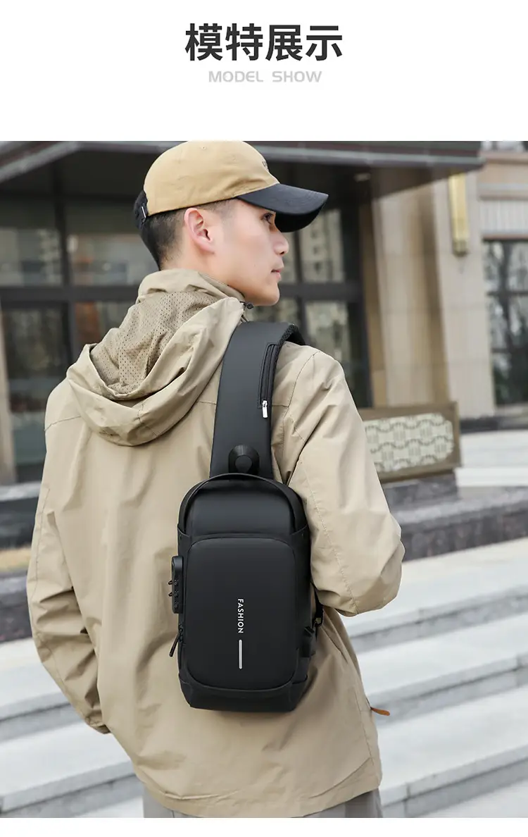 Fashionable Men's Anti-Theft Crossbody Bag Large Capacity — feature 27