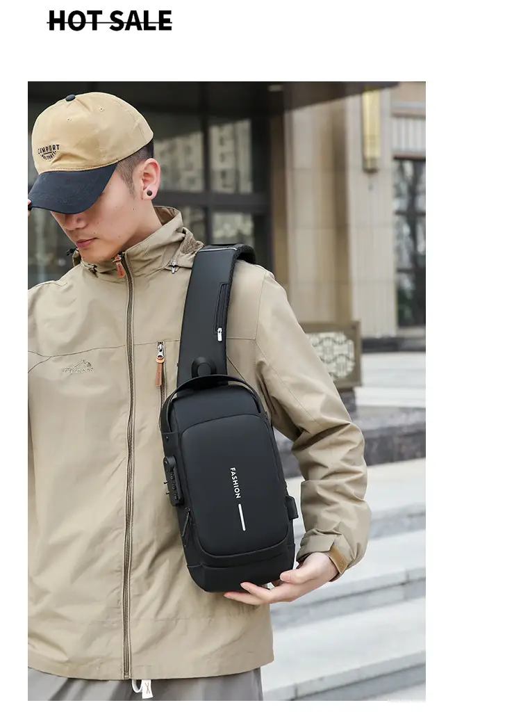 Fashionable Men's Anti-Theft Crossbody Bag Large Capacity — feature 28
