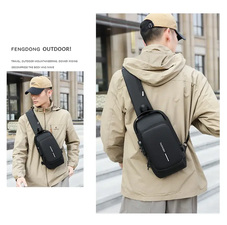 Fashionable Men's Anti-Theft Crossbody Bag Large Capacity — feature 29