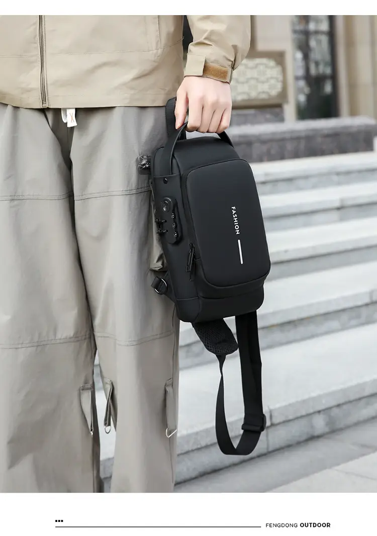 Fashionable Men's Anti-Theft Crossbody Bag Large Capacity — feature 30