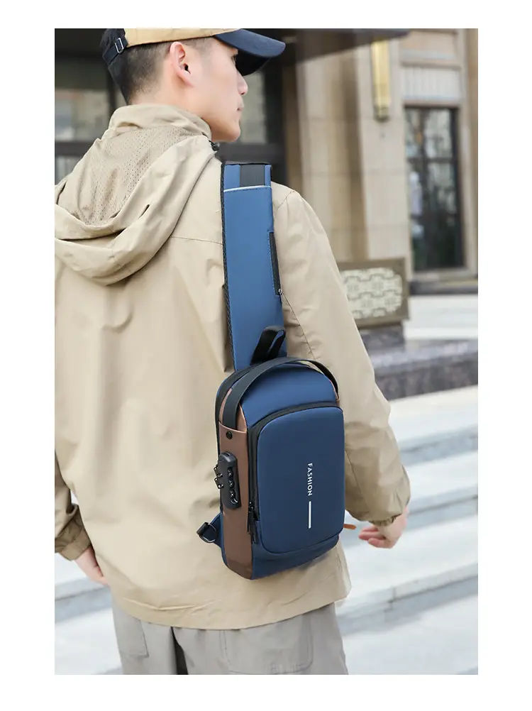 Fashionable Men's Anti-Theft Crossbody Bag Large Capacity — feature 31