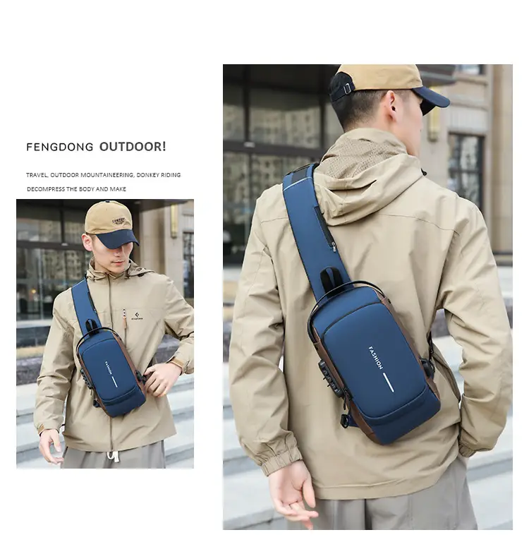 Fashionable Men's Anti-Theft Crossbody Bag Large Capacity — feature 33