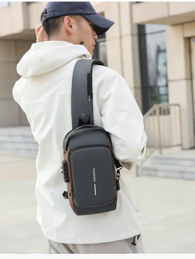Fashionable Men's Anti-Theft Crossbody Bag Large Capacity — feature 35