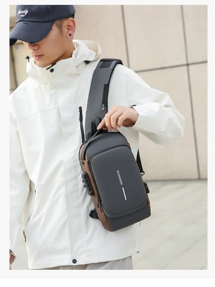 Fashionable Men's Anti-Theft Crossbody Bag Large Capacity — feature 36