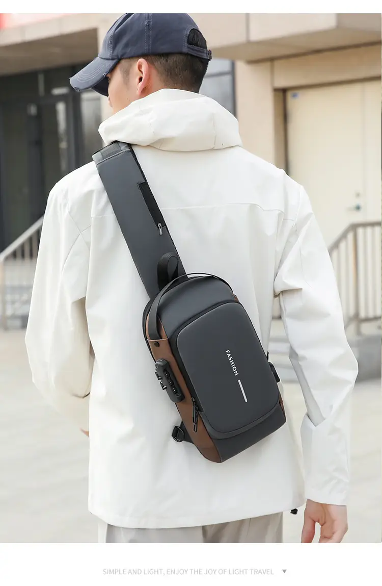 Fashionable Men's Anti-Theft Crossbody Bag Large Capacity — feature 38