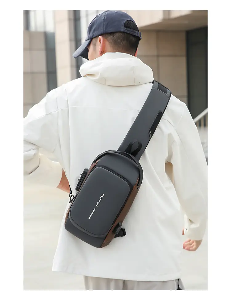 Fashionable Men's Anti-Theft Crossbody Bag Large Capacity — feature 40