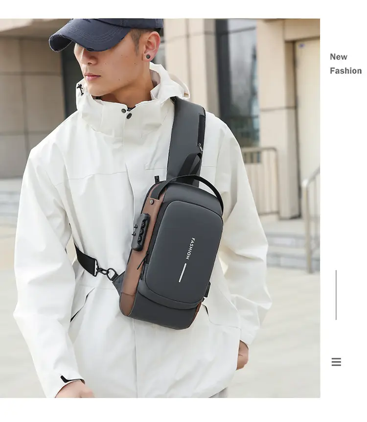 Fashionable Men's Anti-Theft Crossbody Bag Large Capacity — feature 41