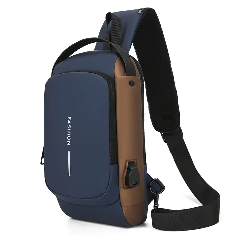 Fashionable Men's Anti-Theft Crossbody Bag Large Capacity
