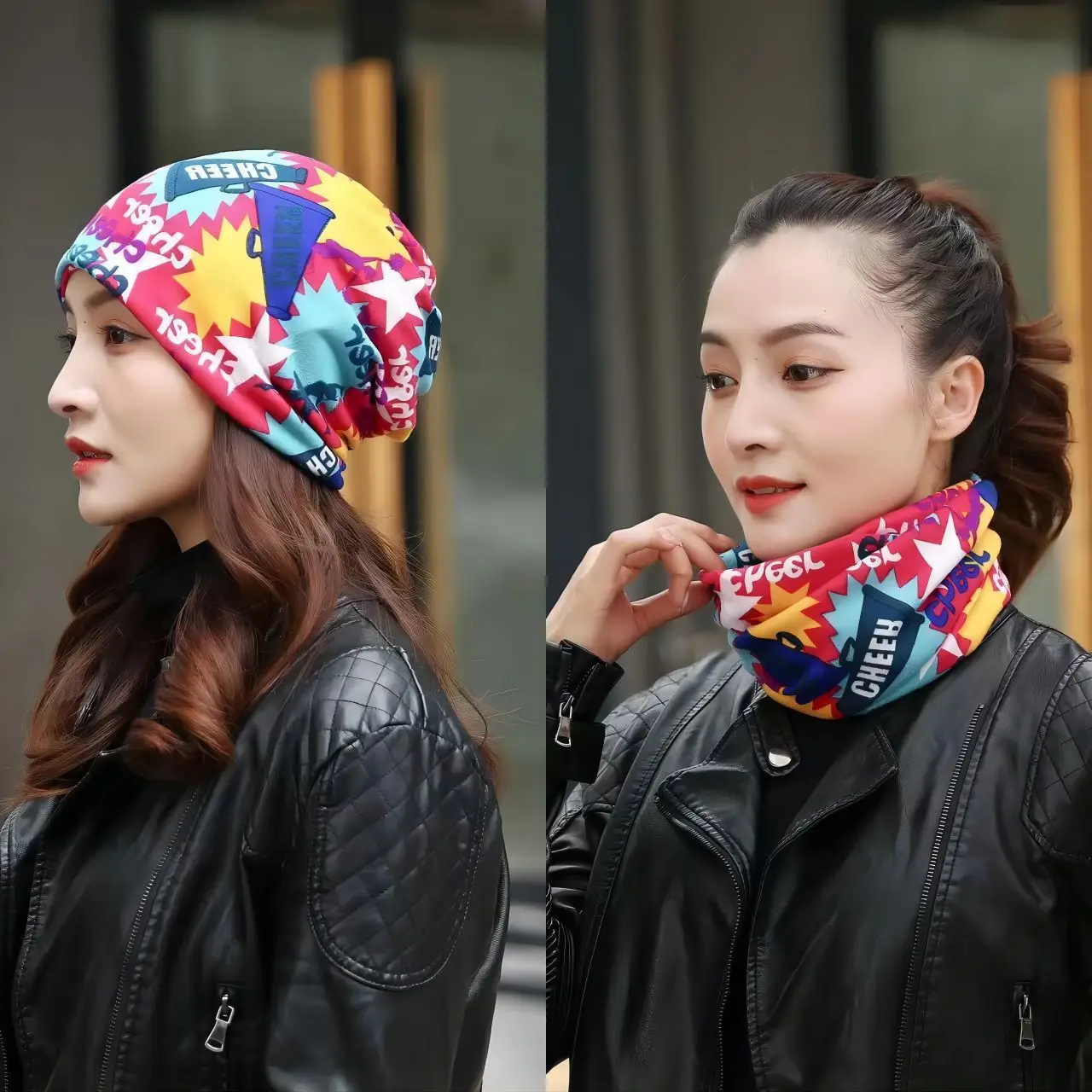 Two-in-One Warm Hat Scarf for Men Women - Image 12