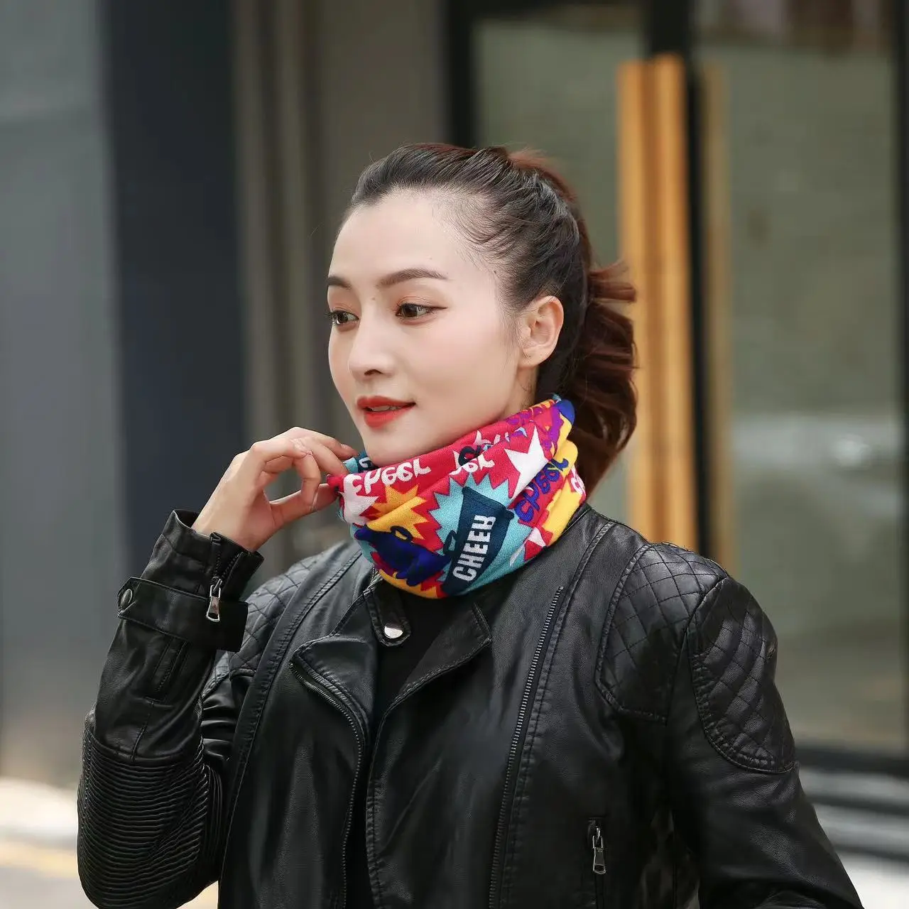 Two-in-One Warm Hat Scarf for Men Women - Image 14