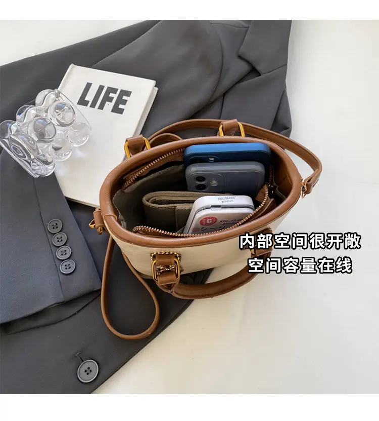 Women's Brown Crossbody Bag with Doll Pendant — feature 11