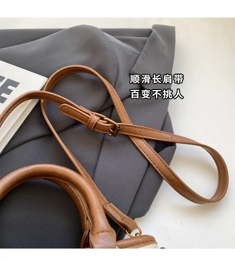 Women's Brown Crossbody Bag with Doll Pendant — feature 5