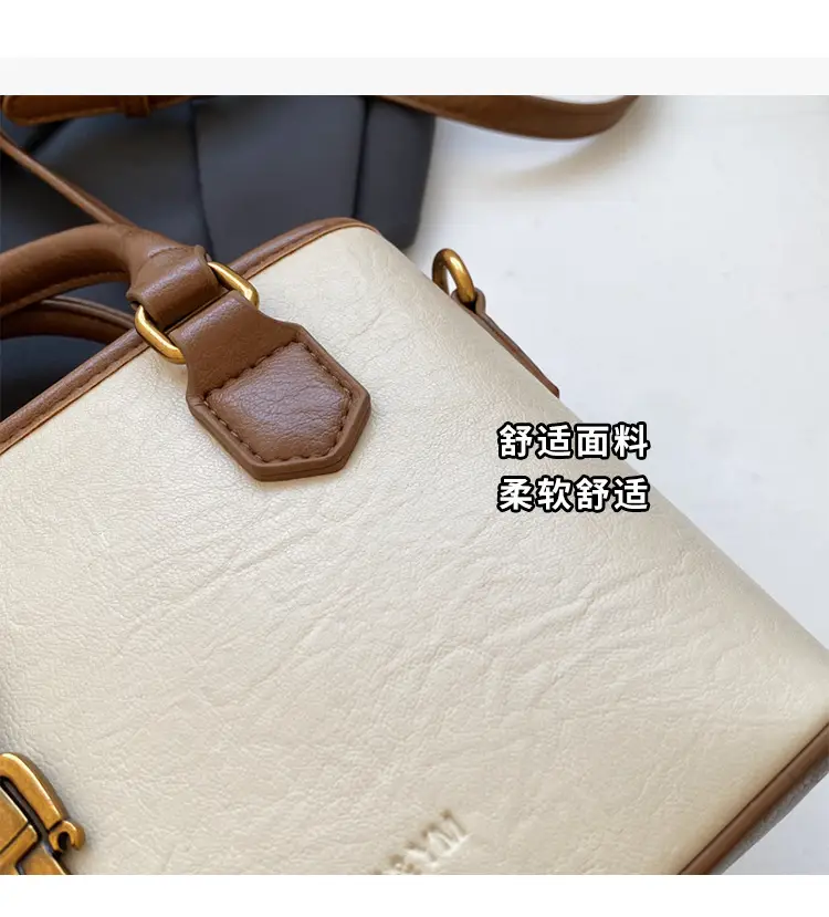 Women's Brown Crossbody Bag with Doll Pendant — feature 9