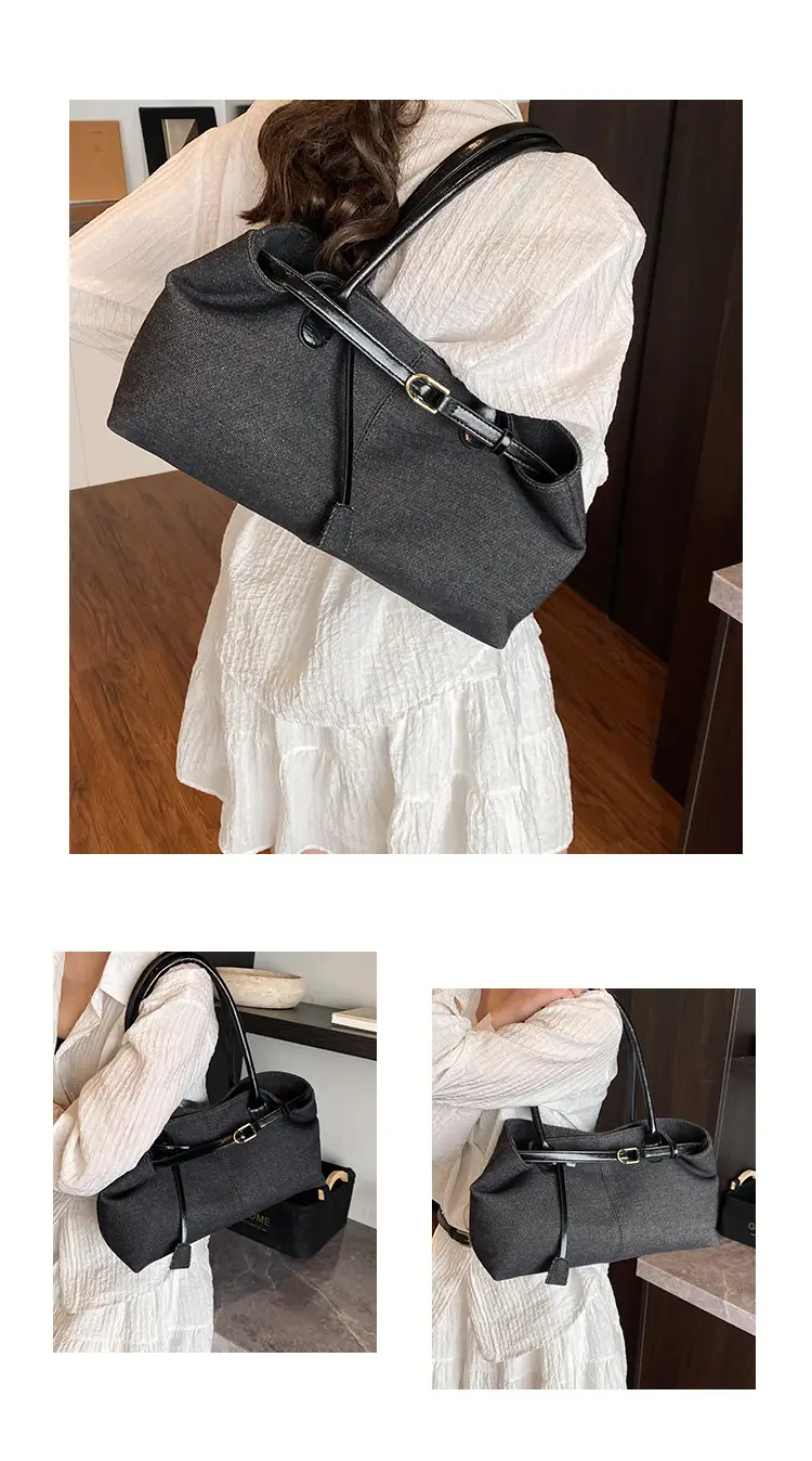Blue Colored Underarm Tote Bag for Women Large Capacity — feature 11
