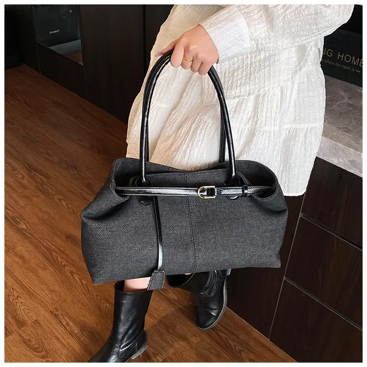 Blue Colored Underarm Tote Bag for Women Large Capacity — feature 27