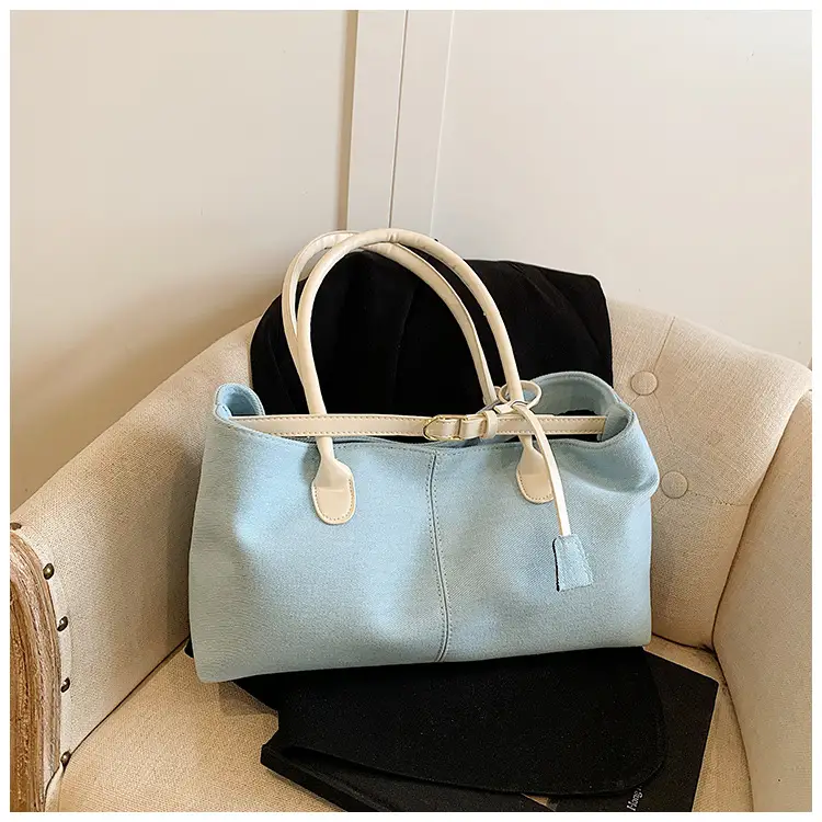 Blue Colored Underarm Tote Bag for Women Large Capacity — feature 32