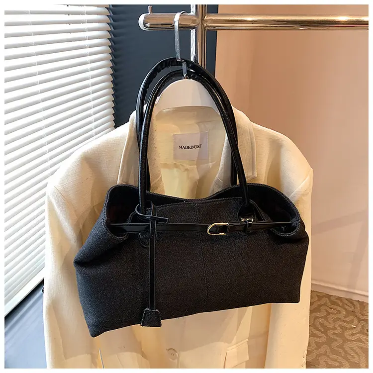 Blue Colored Underarm Tote Bag for Women Large Capacity — feature 35