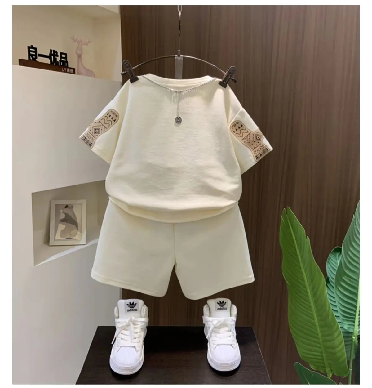 Boys Cotton T-shirt Shorts Set Brown Summer 2025 — feature 10