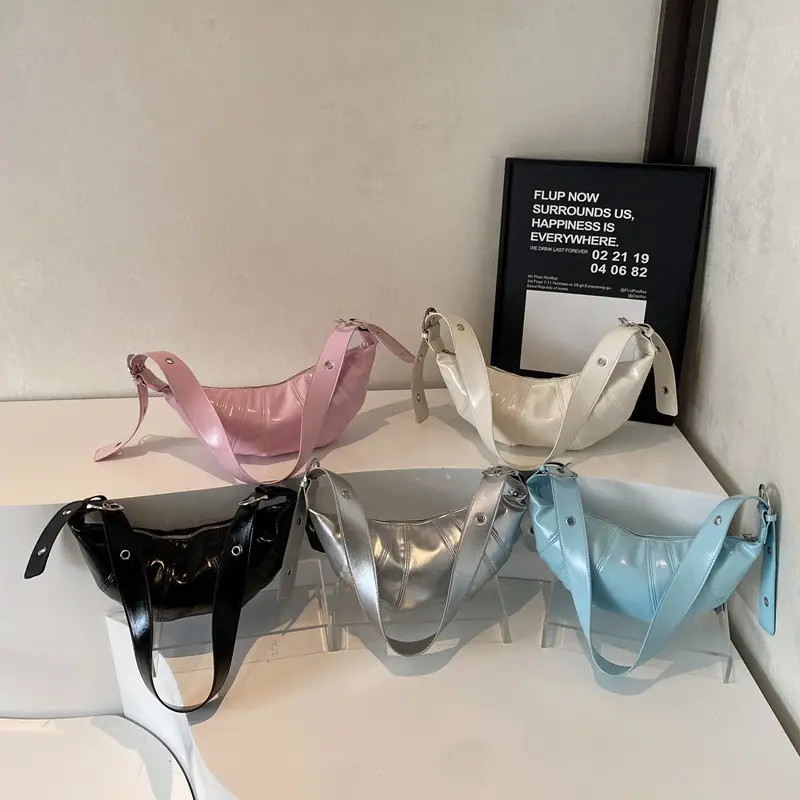 Pink Embroidered Shoulder Crossbody Bag for Women