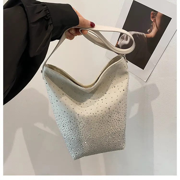 Women's Crossbody Bag Large Capacity Beige Dot Pattern — feature 21