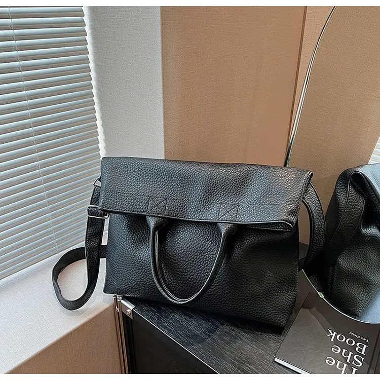 Korean Style Brown Leather Tote Bag for Women — feature 12