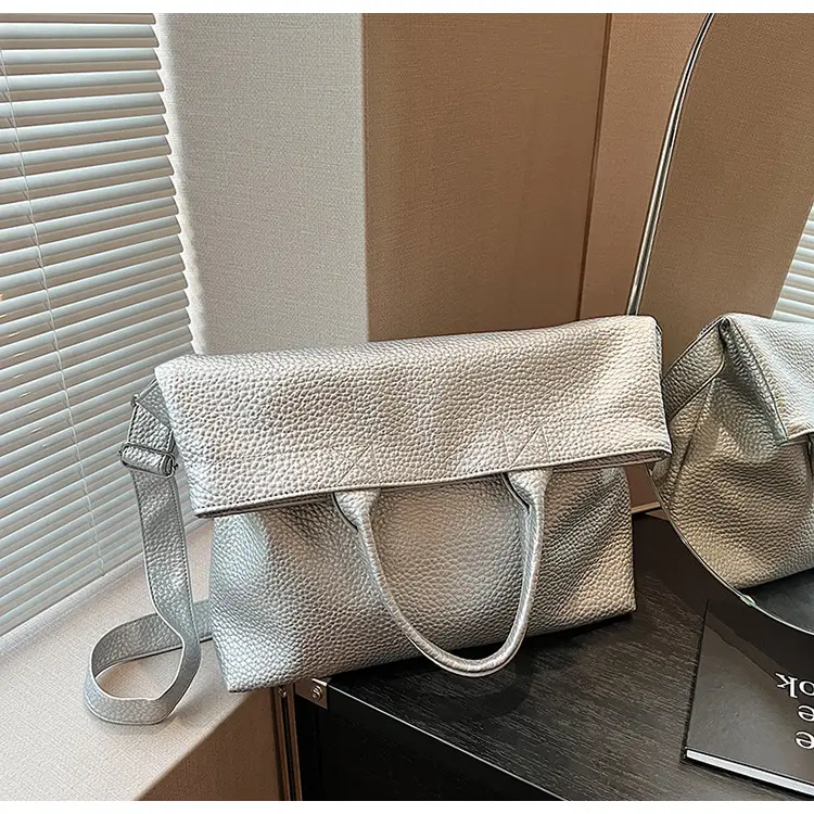 Korean Style Brown Leather Tote Bag for Women — feature 15