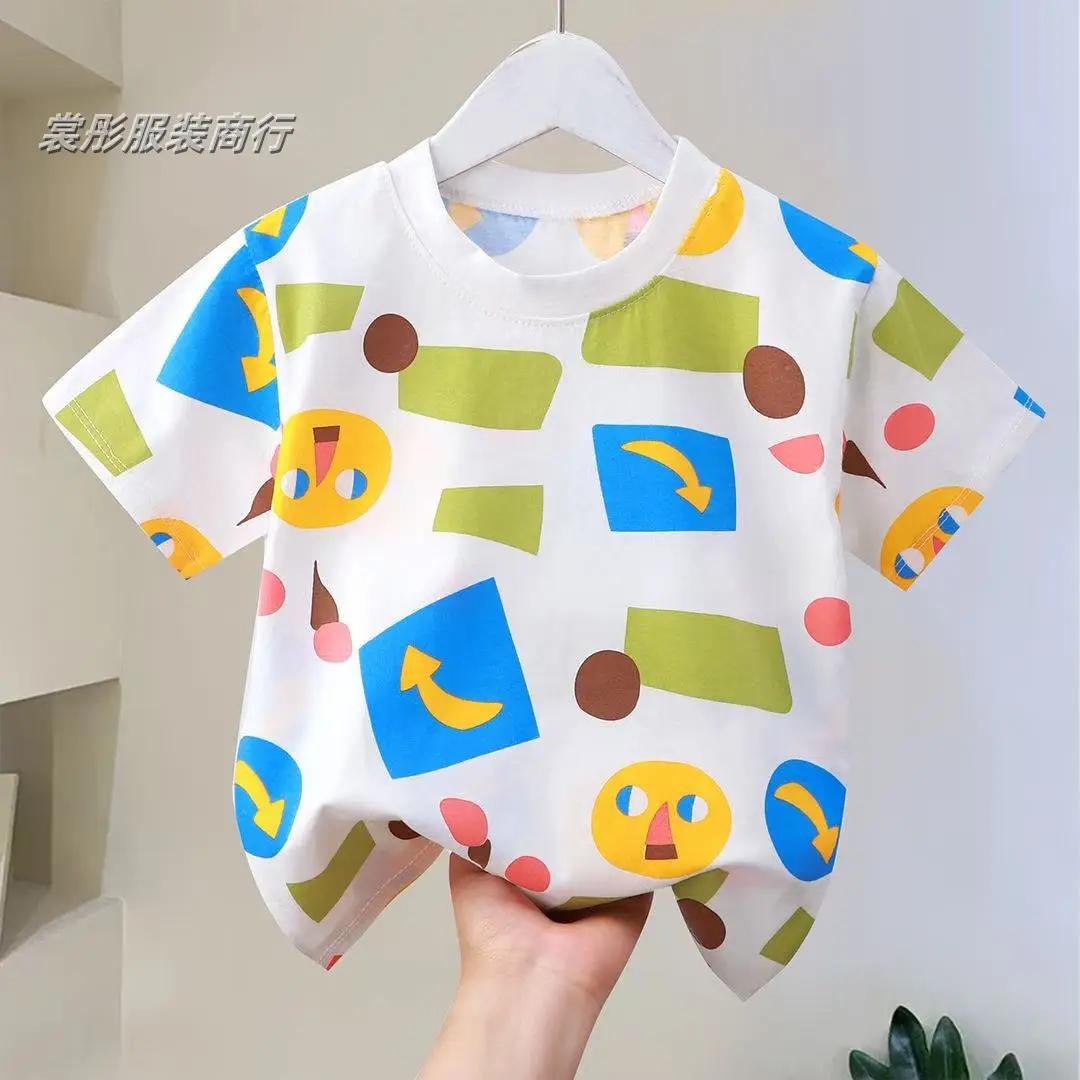 Children Cotton T-Shirt Green Wbshup Summer Boys Girls - Image 7
