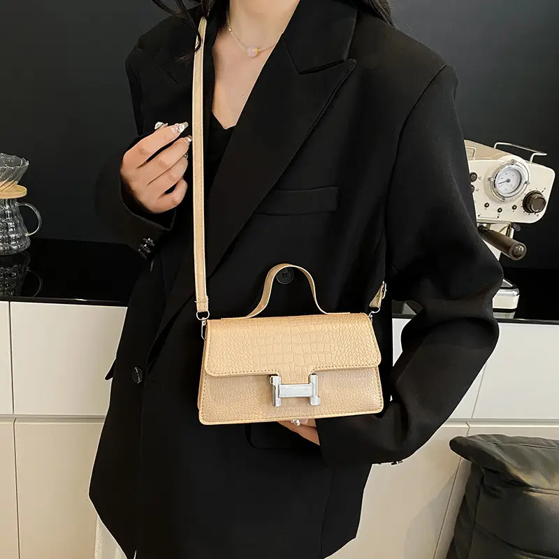 Green Croc Leather Shoulder Crossbody Bag 2025 - Image 10