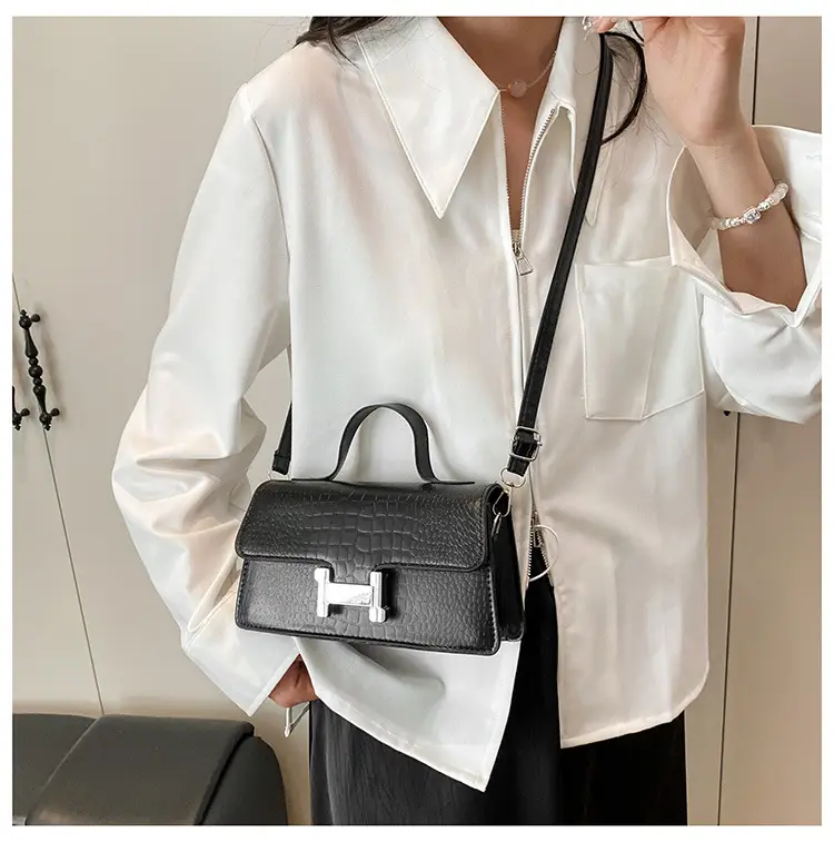 Green Croc Leather Shoulder Crossbody Bag 2025 — feature 36