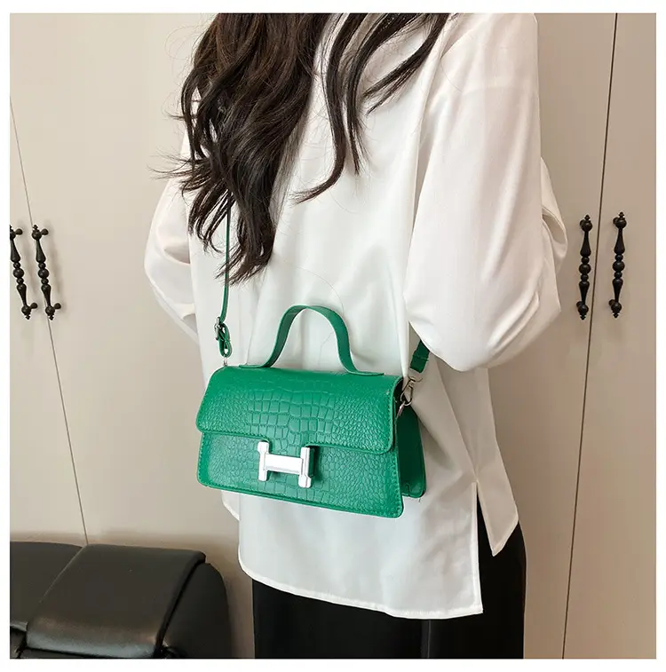 Green Croc Leather Shoulder Crossbody Bag 2025 — feature 40