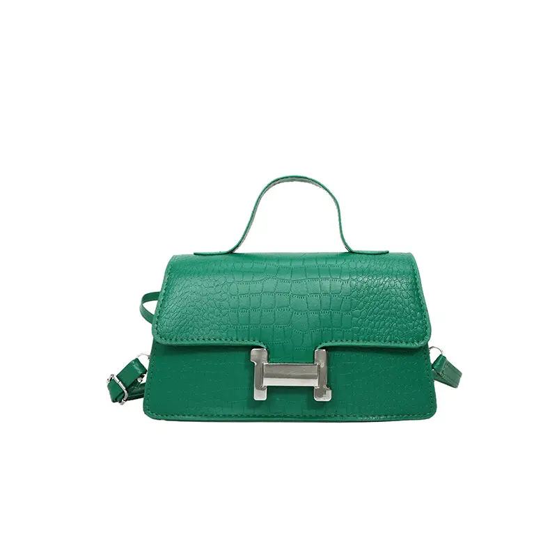 Green Croc Leather Shoulder Crossbody Bag 2025 - Image 6