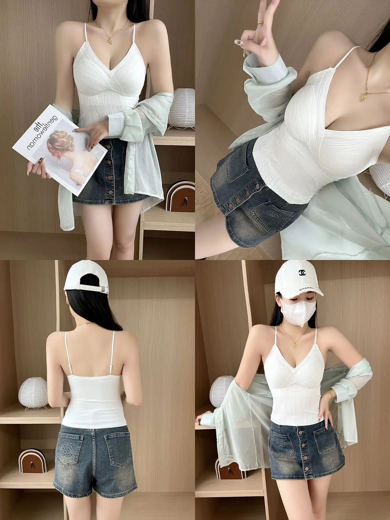 Women's Slim Fit Camisole with Chest Pads for Increasing Cup Size — feature 17