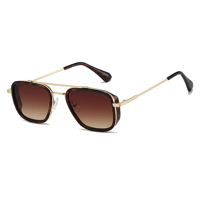 2025 Retro Punk Pilot Sunglasses Men Gold Black - Image 4