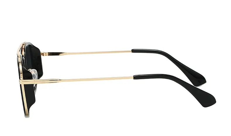 2025 Retro Punk Pilot Sunglasses Men Gold Black — feature 12