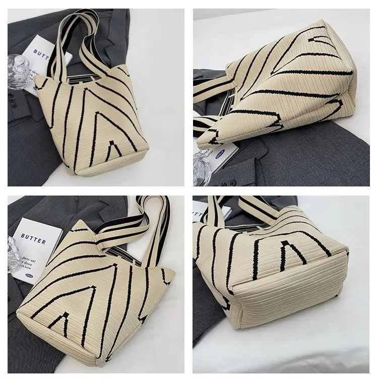 Women Knitted Large Capacity Shoulder Bag — feature 7