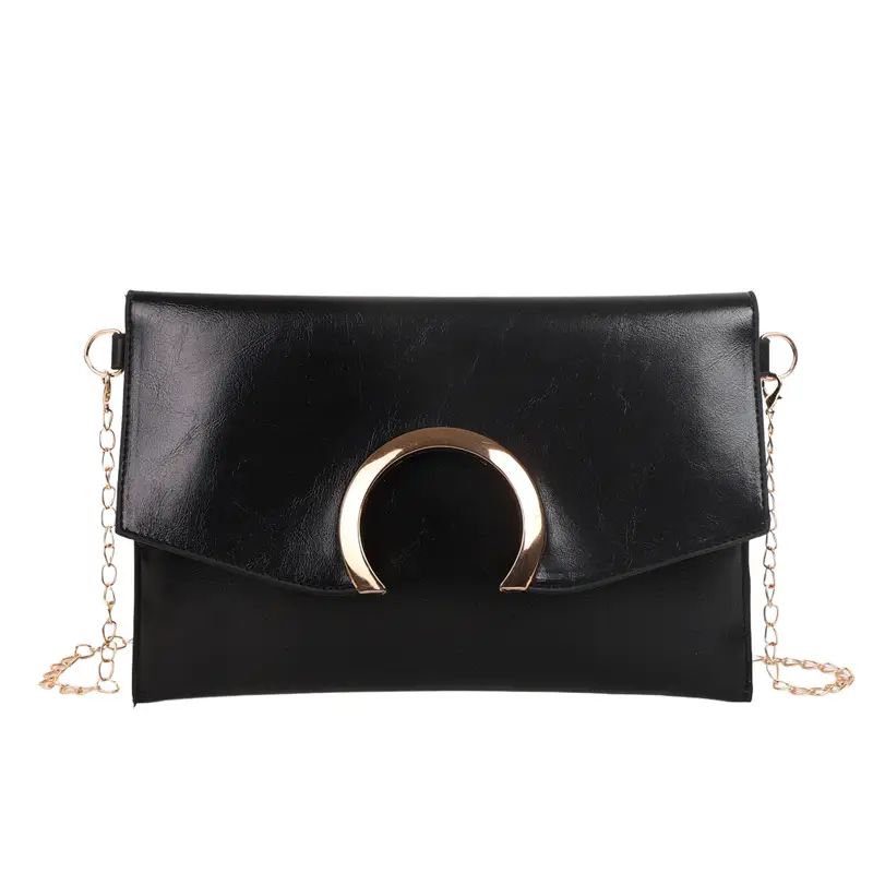 Silver Metallic Crossbody Bag with Gold Chain for Women - Image 9