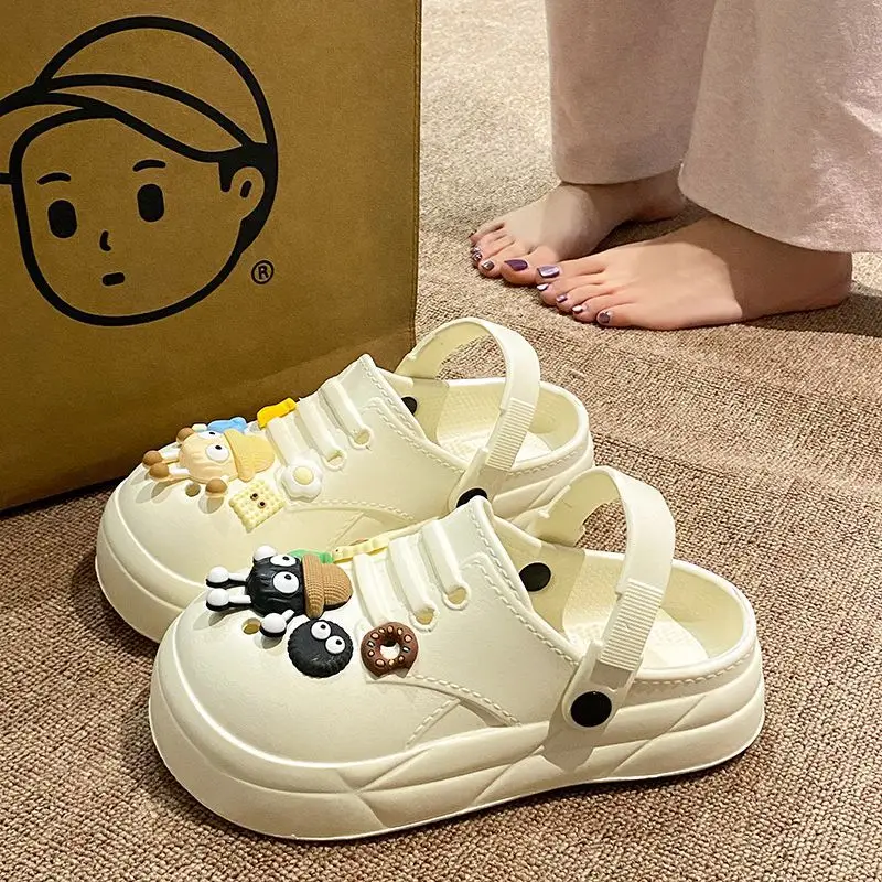 Women's Cute Ball Cave Shoes Summer 2025 Beige - Image 5