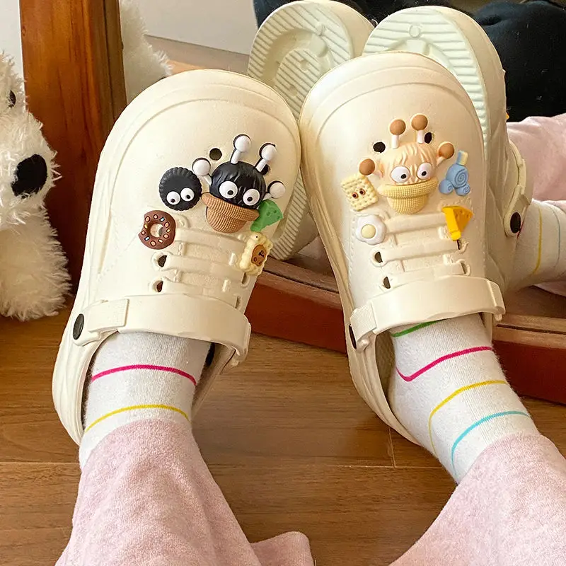 Women's Cute Ball Cave Shoes Summer 2025 Beige - Image 7