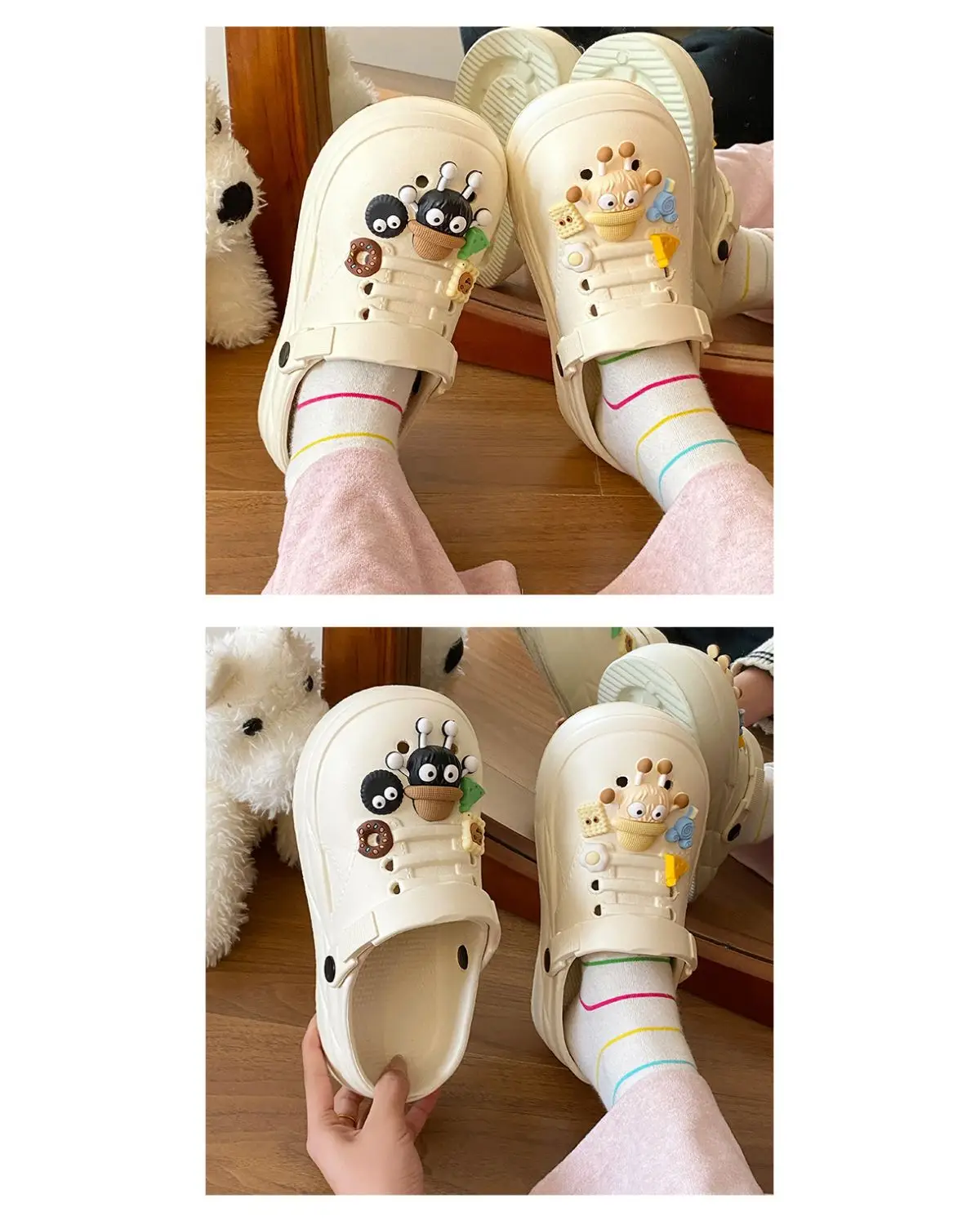 Women's Cute Ball Cave Shoes Summer 2025 Beige — feature 13