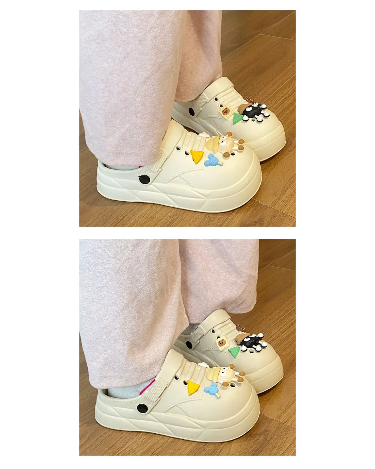 Women's Cute Ball Cave Shoes Summer 2025 Beige — feature 16