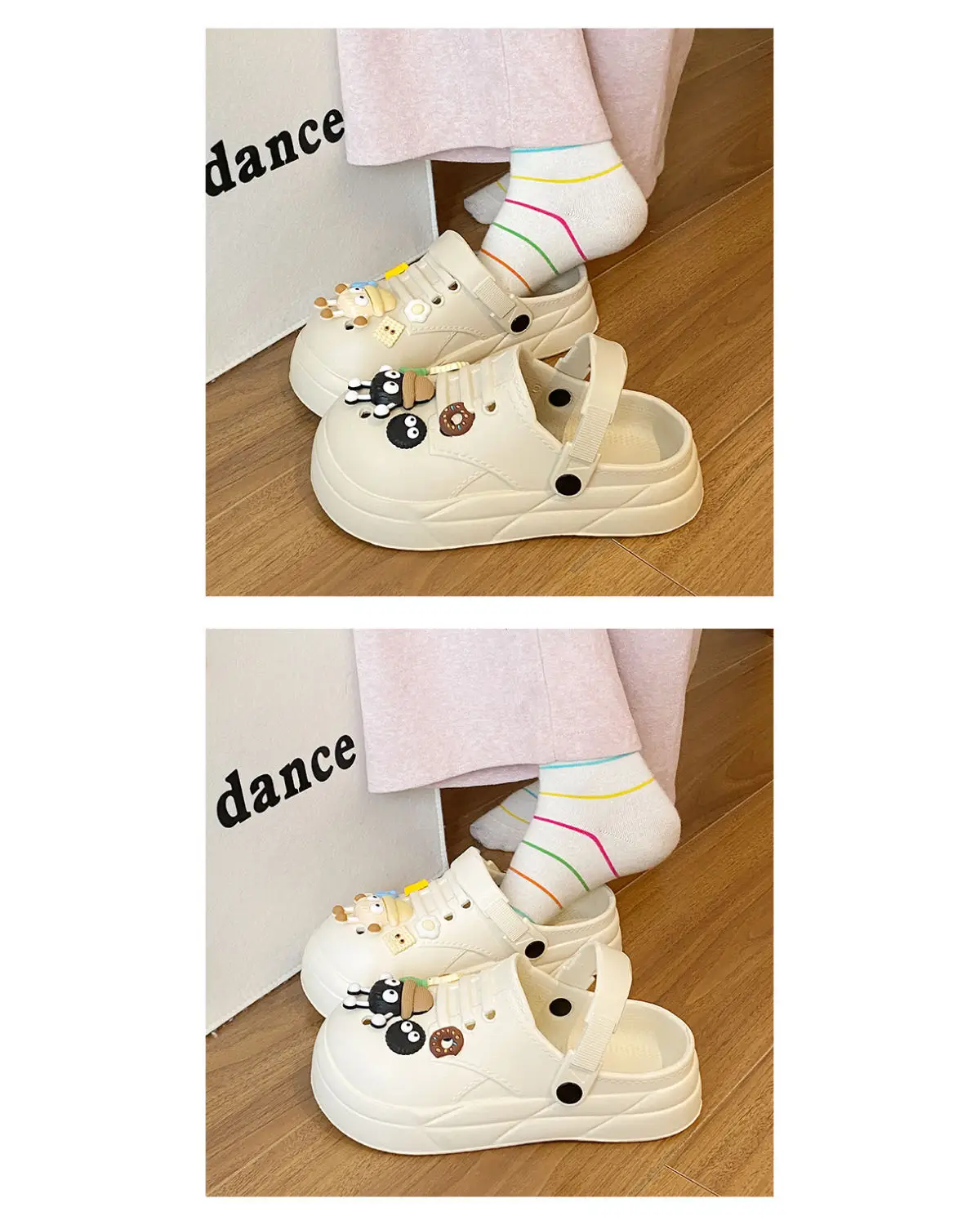 Women's Cute Ball Cave Shoes Summer 2025 Beige — feature 18