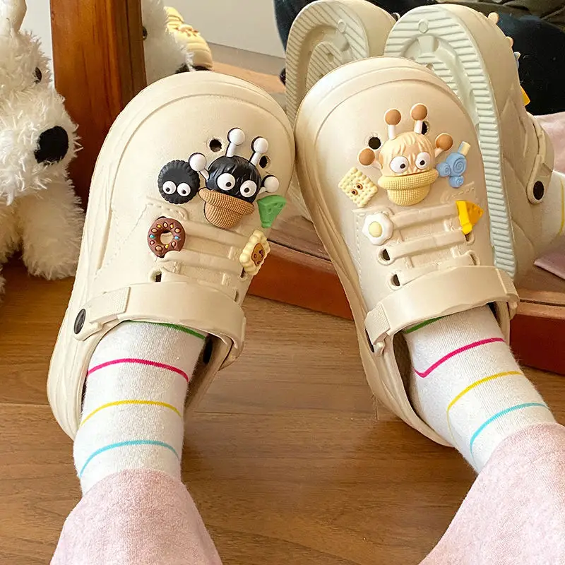 Women's Cute Ball Cave Shoes Summer 2025 Beige — feature 38