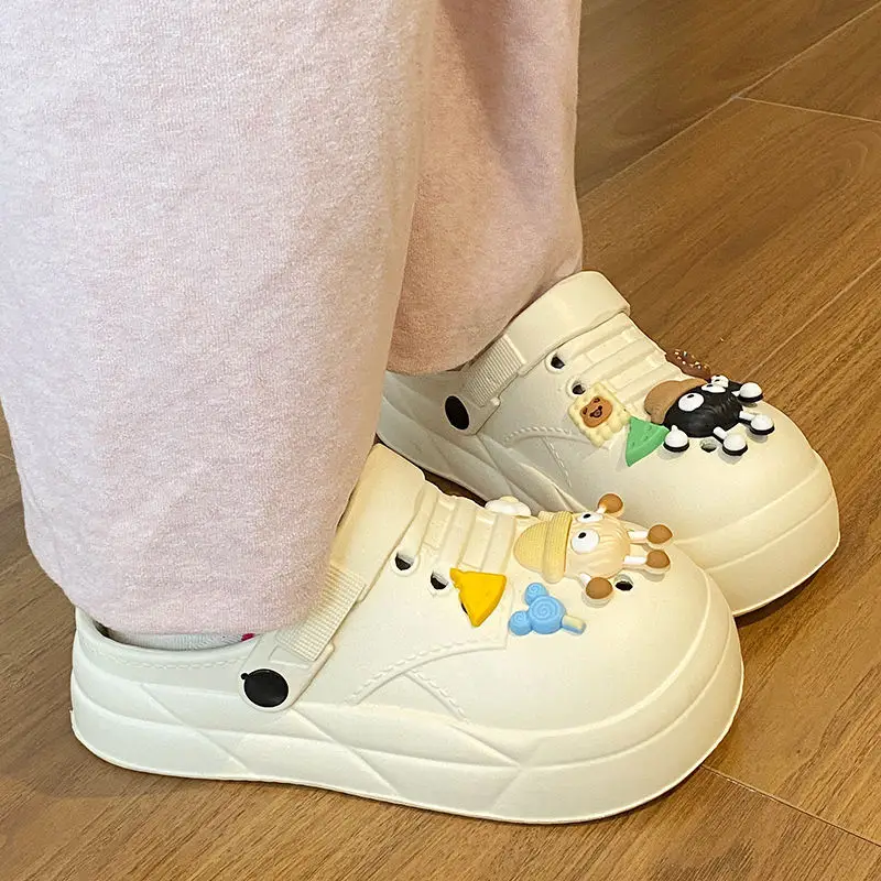 Women's Cute Ball Cave Shoes Summer 2025 Beige — feature 40