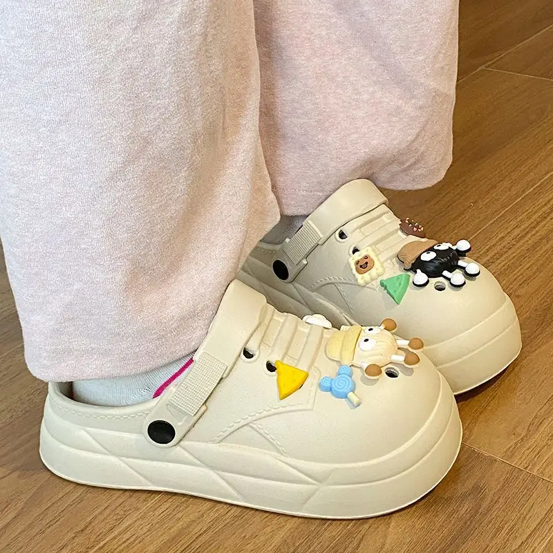 Women's Cute Ball Cave Shoes Summer 2025 Beige — feature 41