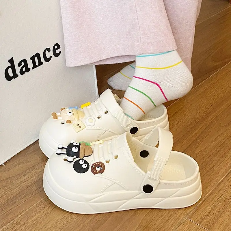 Women's Cute Ball Cave Shoes Summer 2025 Beige — feature 45