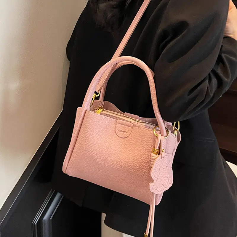 Women's Beige Leather Shoulder Bag 2025 New Spring - Image 9