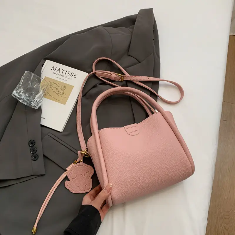 Women's Beige Leather Shoulder Bag 2025 New Spring - Image 2