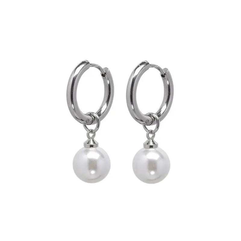 Pearl Drop Earrings for Women Men 2025 Trendy Hip Hop